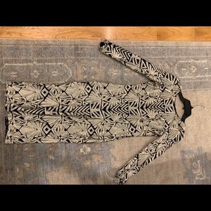 Dress the population sequined black & silver dress